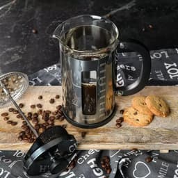 Klausberg Piston Brewer 1L - Grafietkleurige Koffie- en Theebrouwer - Piston French Press - Koffiemaker - Cafetière - Glas — thumbnail 3