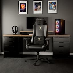 HICON® Gamestoel - Gamingstoel - Game Chair - Apex Serie Fury – Ergonomische Gamestoel Zwart met Verstelbare Functies - Zwart — thumbnail 3