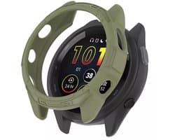 Strap-it Robuust TPU hoesje - bescherm case geschikt voor de Garmin Forerunner 265 (groen)