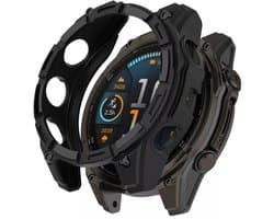 Strap-it Robuust schokbestendig TPU hoesje - case geschikt voor Garmin Fenix 8 - 51mm SOLAR (zwart)