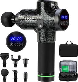 Elpatron Massage gun- profesioneel massage pistool-6 opzetstukken en koffer- massage pistool 30 standen- massageapparaat-massagegun — thumbnail 1