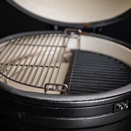 XL Kamado BBQ 23″, Grill Bill Pro II Solo - Supercompleet - Houtskoolmand - Multilevel System met gietijzeren en RVS roosters - Aslade — thumbnail 4