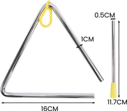Purepeak Triangel - Muziekinstrument - Speelgoed Volwassenen - 16 cm — thumbnail 4