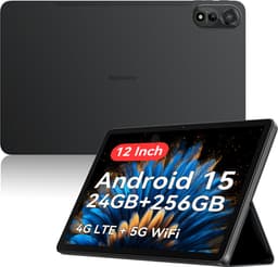 Blackview MEGA 2 Android 15 Tablet - 4G LTE+WiFi - 12 Inch - 24GB+256GB - Widevine L1 - 9000mAh - Grijs — thumbnail 3