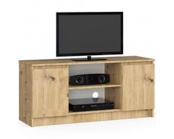 AKORD Furniture Factory OP0LRTV120ART, Eiken, 2 schappen, Mat, 2 deur(en), 400 mm, 1200 mm