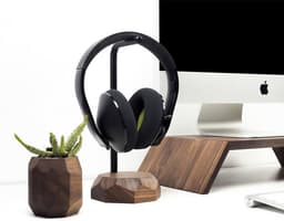 Oakywood Headphones Stand - Massief Walnoot - Echt Hout Koptelefoon Standaard Houder - Stijlvol Clean Desk Design — thumbnail 5