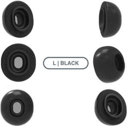 Foam eartips geschikt voor Airpods Pro (2) - zwart - 6× Large - zachte memory foam opzet oortjes - foamigo® — thumbnail 4