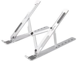 R2B Laptop standaard Verstelbaar en Opvouwbaar - 10 t/m 17 inch - Laptopstandaard - Laptop Stand - Laptopverhoger - Laptop Houder - Tablet Standaard - Zilver