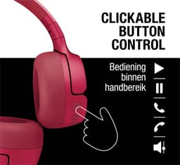 Fresh ‘n Rebel Code Fuse – Draadloze on-ear koptelefoon - Bluetooth - 30 uur Speeltijd - Berry Red — thumbnail 2