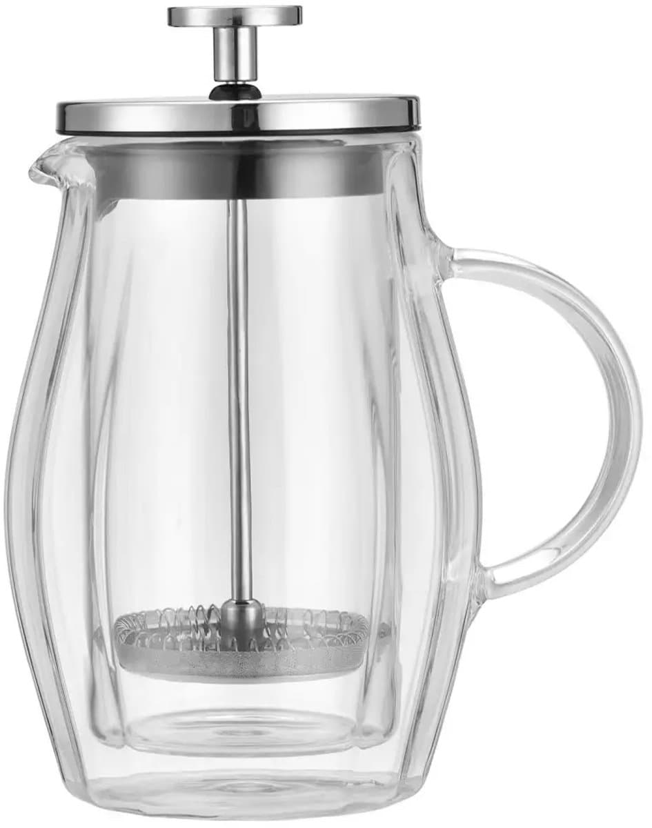 Klausberg KB7682 Piston Coffee & Tea Brewer - Dubbelwandige Glazen Zetkan (0,35L) — afbeelding 1