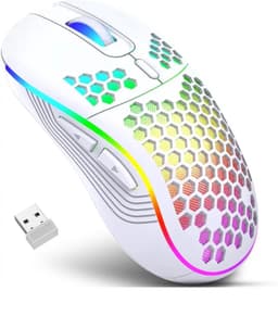 Kubus draadloze gaming muis - 3 verschillende DPI standen - rechtshandig - RGB verlichting - 82 gram - Zwart - werkt met alle software - ergonomisch — thumbnail 1