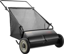 Grasmaaier - Handmatige Tuinveger - 66 cm Werkbreedte - 198L Opvangzak - Verstelbare Borstelhoogte - Stevige Stalen Constructie - Geschikt voor Gazon - Oprit en Tuin — thumbnail 1