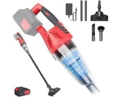 Draadloze Handstofzuiger 2-in-1 - Hoog Zuigkracht - Oplaadbaar & Draagbaar - Voor Auto, Kantoor & Huisdierhaar