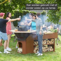 Barbecook Nestor Buddy - Buitenkeuken - Grilltafel - Cortenstaal - 112x55x90cm — thumbnail 2