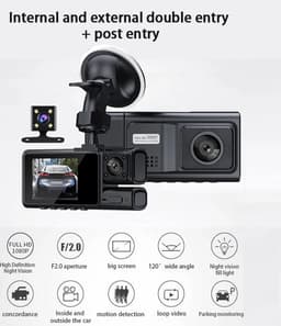 Dashcam - Auto Dashcam 2K - Met Wifi en Bluetooth - Achteruitrijcamera - Motion Detection - Voice Assist - Nachtzicht - Crash Detection - Parkeerbewakingssensor — thumbnail 2