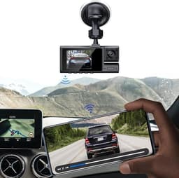 Dashcam - Auto Dashcam 2K - Met Wifi en Bluetooth - Achteruitrijcamera - Motion Detection - Voice Assist - Nachtzicht - Crash Detection - Parkeerbewakingssensor — thumbnail 3