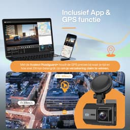 Avalect RoadGuard+ Dashcam voor Auto - 2025 - Met App & GPS - Auto Camera Voor en Achter - 4k Camera - Nachtvisie - ingebouwde G-sensor - Inclusief batterij - Incl 32GB SD-kaart — thumbnail 2