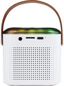 Draadloze Karaoke Speaker Mini - Bluetooth Muziekbox met Microfoon en RGB Lichtshow - Party Speaker met 9 Geluidseffecten - Compact en Lichtgewicht - Wit — thumbnail 4