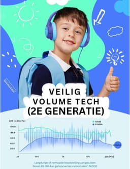 VELTRR® Koptelefoon Kinderen met Draad - Gaming Headset - Blauw — thumbnail 5