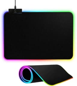 Gaming Muismat - met RGB LED Verlichting - 32x27cm - Anti-Slip — thumbnail 1
