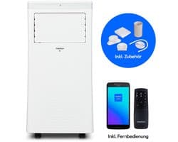 MEDION P702 (MD 37737) Slimme mobiele airconditioner met luchtafvoerslang (incl. raamafdichting, 3in1, tot 25 vierkante meter, 7.000 BTU, koelen, ontvochtigen, ventileren, app- en stembediening, slaap