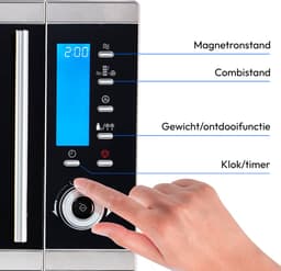 MEDION 4-in-1 Magnetron met Grill MD 15501 | 25 Liter | 900 Watt Magnetronvermogen | 2500 Watt Hetelucht | 10 Automatische programma's — thumbnail 4