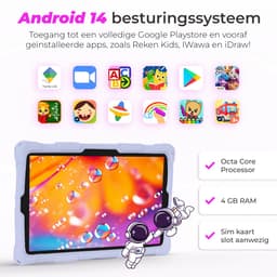 ATouch Kindertablet Tab 10 Pro - Vanaf 3 jaar - Kinder Tablet - 10 Inch - Ouderlijk Toezicht - Tablet Kinderen - 6000 mAh Batterij - Kids Tablet - 128GB+64SD - Octa Core - Paars — thumbnail 2