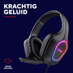 Trust GXT 416 Zirox LED - Gaming headset met LED verlichting - Bedraad 3.5mm - PS5/PS4/PC - Stereo - Zwart — thumbnail 3