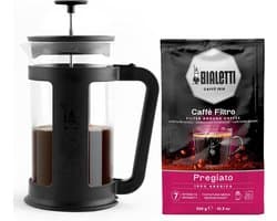 Bialetti French Press Smart 1000ml + Bialetti Pregiato Filterkoffie 300 gram