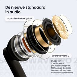Siltcon® SoundWave Pro 2 - Oortjes Draadloos - Draadloze Oordopjes – Bluetooth Oordopjes – Oordopjes Draadloos – Oortjes - Oordopjes - Draadloze Oortjes Bluetooth - Noise cancelling ENC - Universeel - BT 5.4 - Zwart — thumbnail 4