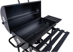 GEKO Barbecue met Thermometer - Vatenmodel - Opvouwbare Planken - Zwart - 71x45 cm Grillrooster — thumbnail 2