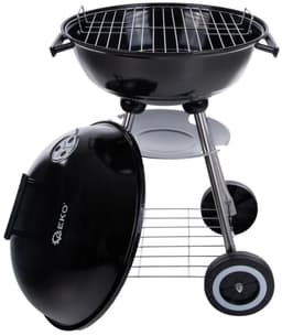 GEKO Ronde houtskoolbarbecue - Met deksel - Ø 39 cm rooster - Zwart - Inclusief hoes — thumbnail 2