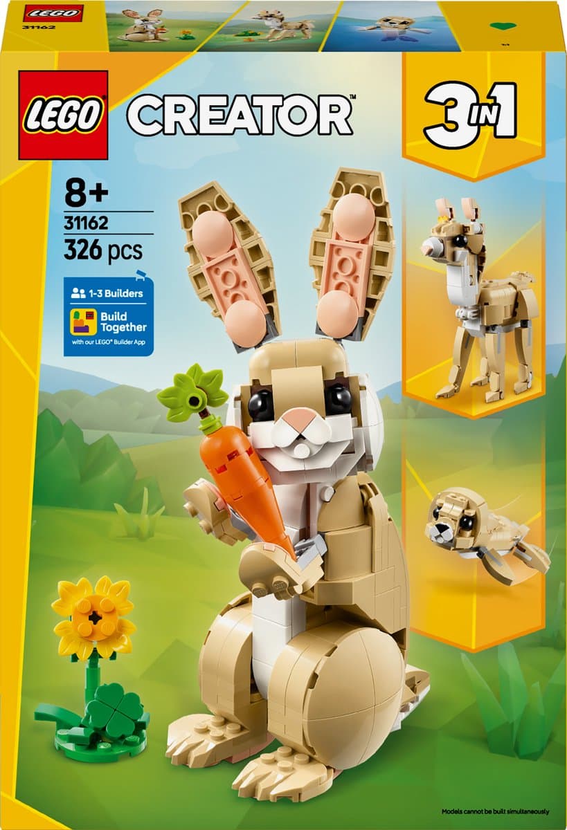 LEGO Creator 3-in-1 - Lief konijn Constructiespeelgoed — afbeelding 1