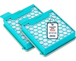 DEGG - HEPA filter geschikt voor Miele boost CX1 series - Vervangt SF HY 60 filter - Blauw - Hygiene airclean 60 - 2 STUK(S)