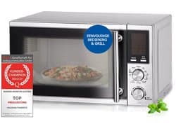 Royalty Line® MWO3805 Magnetron Met Grillfunctie - Vrijstaand - 20 Liter Microwave - 900W Microgolf - Digitaal Magnetrons Met 8 Kookprogramma's - RVS