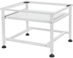 Wasmachine verhoger, Wasmachine Onderstel 62,5x53,5x45 cm met uitschuifbaar plateau in wit ML design