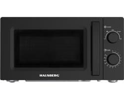 Hausberg HB-8008NG Magnetron 700 W Zwart | 20 L Solo-Microwave Met 5 Vermogensstanden & Ontdooifunctie