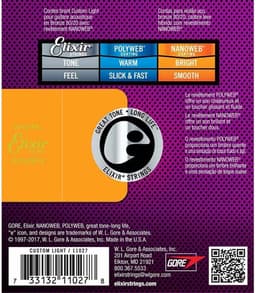 Elixir Nanoweb - Akoestische Gitaarsnaren - 80/20 Brons - Custom Light - Langdurige Toon - Coating Tussen De Wikkelingen - .011-.052 — thumbnail 3