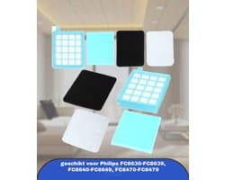 2x Filterset 4 stuks geschikt voor Philips Power Cyclone Philips FC8058/01 Stofzuigerfilter PowerPro Active Compact vervangingsfilter FC8630-FC8639, FC8640-FC8649, FC8470-FC8479
