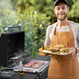 KitchenBrothers Houtskool BBQ – Barbecue Staande Grill - met Wielen – PFAS Vrij - RVS Grillrooster - Houtskool Barbecue met Deksel - Zwart — thumbnail 4