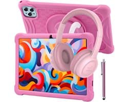 ATouch Combipakket - Kindertablet Tab 10 Plus + Kinderkoptelefoon - 64GB+64SD - Vanaf 3 jaar - Roze