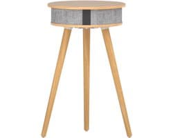 Doppler Barista SoundTable – 3-in-1 Bluetooth Speaker Tafeltje met Wireless Charging & Houten Design – Lichtbruin