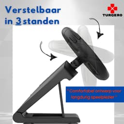 Turqero Stuurwiel voor Nintendo Switch Joy Con – Race Stuur - Racing wheel - Nintendo switch Accessoires - geschikt voor Switch & OLED - Zwart — thumbnail 2