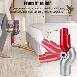 Onderste adapter geschikt voor Dyson V10 Slim / V12 Digital Slim lichtgewicht stofzuiger - Gebogen verlengstuk snelontgrendelingsadapter - Schoonmaakgereedschap voor thuis - Geschikt voor Dyson Steelstofzuiger - stofzuiger accessoires — thumbnail 2