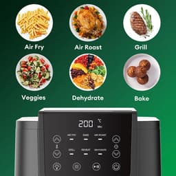 Boleen - 6 In 1 Friteuse En Broodrooster - Broodroosters - Friteuse 5 Liter - 1500W - Snelle Luchtcirculatie - Led Touchscreen — thumbnail 6