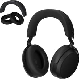 kwmobile siliconen cover voor koptelefoon - geschikt voor Sennheiser MOMENTUM 4 Wireless - Voor band en oorpads - 3x in zwart — thumbnail 3