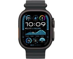 Apple Watch Ultra 2 zwart titanium - zwart ocean-bandje