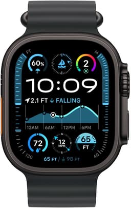 Apple Watch Ultra 2 zwart titanium - zwart ocean-bandje — thumbnail 1