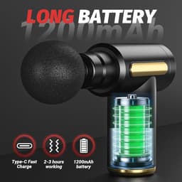 Draagbaar Massagepistool voor Diepe Weefselmassage - Handheld Spiermassage voor Pijnverlichting en Ontspanning — thumbnail 3