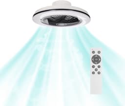 Proventa 3D Air Plafondventilator met verlichting 50 cm - Verspreidt lucht over hele kamer - Plafondlampen met Ventilator & Lamp - Met afstandsbediening - Ventilatorlamp - Ventilatoren plafond - Plafonventilator — thumbnail 1